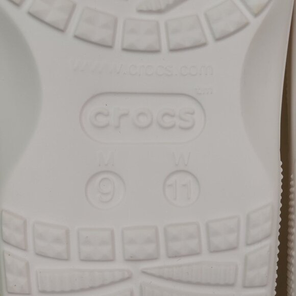 Crocs Baya II Slide Sandals White M9 W11 Lightweight Slip-Resistant Shower Shoes - Picture 4 of 10